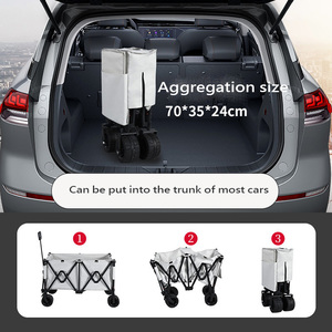 Best-Selling Four-Wheel Folding <b>Station</b> Wagon Large-Capacity Camping Cart for Outdoor and Garden Versatile for Shopping <b>Tools</b> - Product Image 6