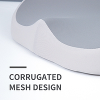 Coussin de siège ergonomique en mousse à mémoire de forme avec housse tissée, respirant, antibactérien, amovible et lavable pour le bas du dos et la sciatique