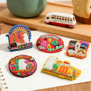 Imanes de PVC para Refrigerador de Singapur, Recuerdos de Ciudades de <span class=keywords><strong>Asia</strong></span> Oriental, Decoración de Goma Suave para Refrigerador, Regalos para Visitantes, Personalizables - Product Image 4