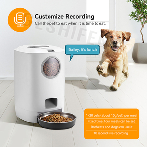 4.5L kapasitas besar otomatis tempat makan anjing peliharaan mangkuk tempat makan kucing otomatis dengan perekam Waktu - Product Image 5