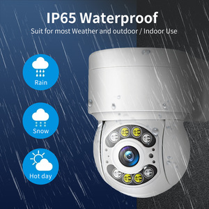 Caméra de surveillance extérieure Tuya 360 degrés étanche 4MP en mode couleur avec interphone vocal et stockage cloud - Product Image 2