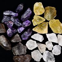 Vente en gros de pierres brutes naturelles en cristal minéral : Citrine, Améthyste, Quartz clair pour la guérison et la décoration