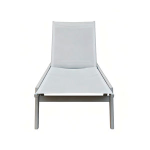 Chaise longue <span class=keywords><strong>de</strong></span> patio à cadre en aluminium antirouille HOMFUL Chaise longue <span class=keywords><strong>de</strong></span> piscine à dossier inclinable réglable en <span class=keywords><strong>blanc</strong></span> - Product Image 2