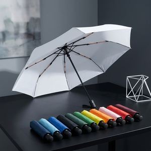 Parapluie pliant publicitaire en vinyle UV avec logo personnalisé, tube en fer, design moderne, emballage en boîte, pour cadeaux d'affaires et vente en gros - Product Image 1