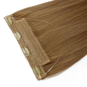 Extensions de cheveux naturels Lanmuse Fish Line Single Halo Flipe en trame fine, qualité russe, pour salons, prêtes à la décoloration - Product Image 1