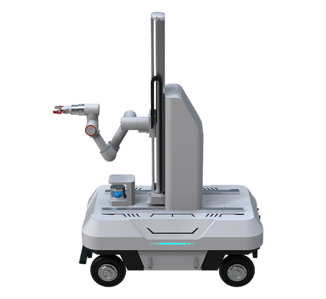 120kg Heavy-Duty Zero-Turning-Radius Mobile Robot 16-Line LiDAR ±8cm 6-DOF Arm Composite Robot Customizable AGV Chassis