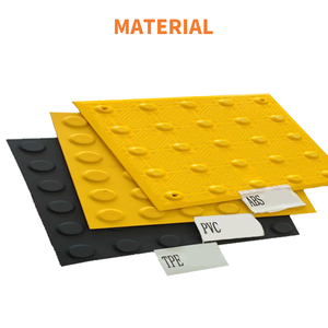 Tuile tactile extérieure de pavage de goujon de bande d'indicateur de 30x30cm tuile tactile de force industrielle pour des trottoirs - Product Image 4