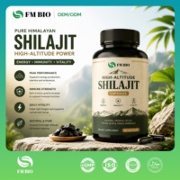 Capsules végétaliennes de Shilajit de l'Himalaya avec acide fulvique, soutien énergétique et immunitaire, OEM ODM Marque privée 60/90/120 unités