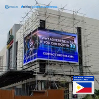 P6.67 Papan Reklame LED Luar Ruangan 13,44 X 5,12 m Tampilan Digital Pemasangan Tetap untuk Proyek Komersial di Filipina