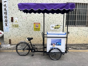 Bicicletta per Gelati di Nuova Concezione, Triciclo per la Vendita di Bevande Fredde e Gelati all'Aperto in Strada - Product Image 5