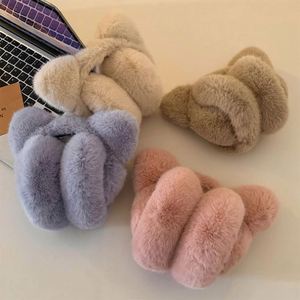 Cute Cat Ear Plush Foldable <b>Earmuffs</b> Fashionable Winter Warm Ear Protection Unisex Female Students Cyclists Wind Cold Resistance - Product Image 2