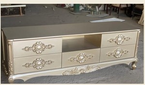 Meuble TV Baroque Doré de Luxe avec 4 Tiroirs de Rangement, Console Multimédia, Unité TV, Vente en Gros 2026 - Product Image 2