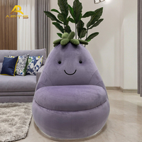 Moderner bequemer liegender Stoff Puffy Lounge Chair für Kinder Einzels ofa Sessel zur Entspannung in der Villa Wohnzimmer
