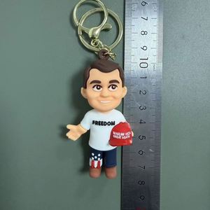 พวงกุญแจ PVC 3 มิติคุณภาพสูง ลาย "True Patriot Freedom" ตุ๊กตาบ็อบเบิ้ลเฮดเพ้นท์มือ งานศิลปะ ตุ๊กตาฮีโร่อเมริกันแท้แบบสั่งทำพิเศษ - Product Image 5