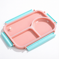 Kinder-Bento-Lunchbox aus Edelstahl 304 mit Fächern, Auslaufsicher für Schule, Studenten, Outdoor-Camping, Lebensmittelbehälter