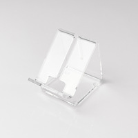 Support de téléphone portable moderne en acrylique transparent, support d'affichage de bureau créatif, personnalisable