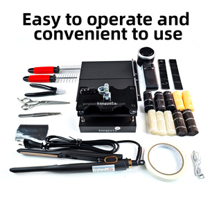 Kit d'extensions capillaires à fixation rapide, colle pour extensions, rebonding Ktips, kératine, machine à presser à plat Ktip, outil d'extension capillaire - Product Image 3