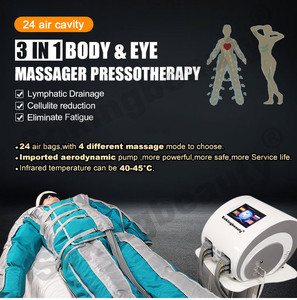 Mesin Pressotherapy, peralatan terapi drainase limfatik, tekanan gelombang udara, perawatan selulit 24 kantong udara Pressoterapia - Product Image 2