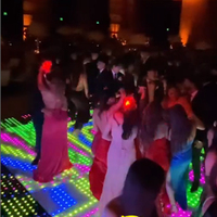 Piste de danse numérique LED sans soudure portable et illuminée pour discothèque/club/DJ/événements 50cm*50cm*7cm