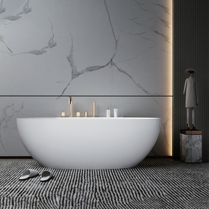 Drain en résine de pierre artificielle écologique pour usage intérieur dans les hôtels, villas, salles de bain, baignoires autoportantes et chambres. - Product Image 1