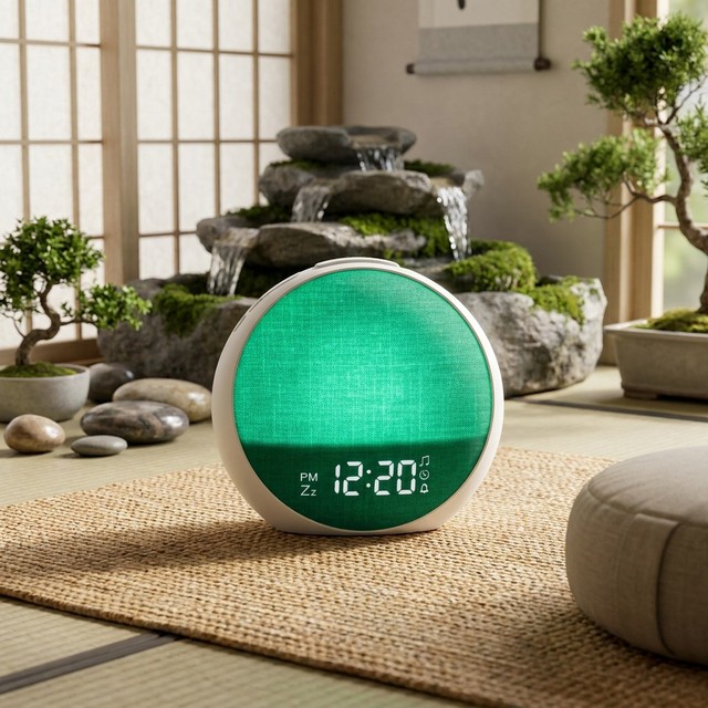 High-Fidelity White Noise Sound Machine Intelligent Sunrise Table Alarm Clock 30 Tranquil Sounds Modern Wellness Gift Idea