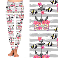 Leggings décontractés taille haute pour femme et fille, imprimé animaux marins multicolores, fournisseur professionnel chinois