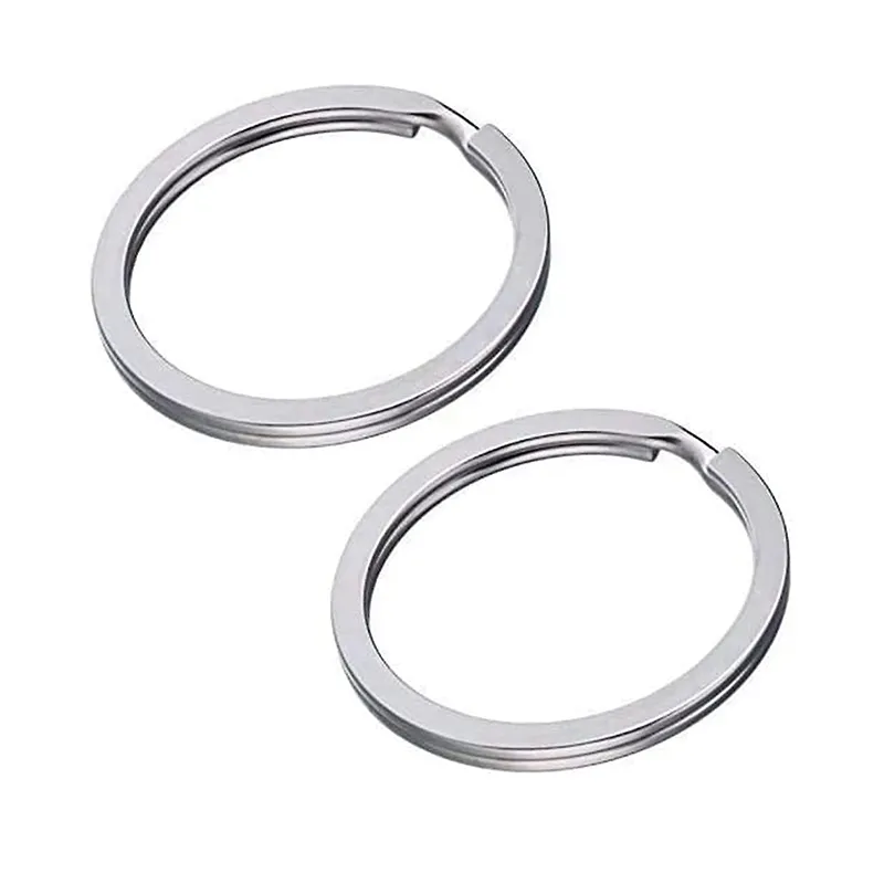 High Quality Flat Key Ring 304 Stainless Steel Metal Key Ring For Keychain Home Keys And DIY Crafts