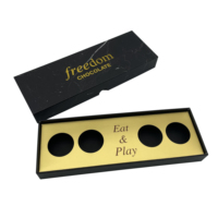 Échantillon gratuit de boîtes de barre de chocolat vides personnalisées avec plateau d'insertion, coffrets cadeaux d'emballage de noix de chocolat avec tiroir