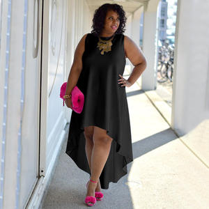 Trend produkte Neuheiten Modische Plus Size Ärmellose Sexy Rundhals ausschnitt Bequemes Freizeit kleid - Product Image 3