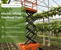 Plateforme élévatrice sur rail pour serre Seeda Orchard, chariot électrique à chenilles avec hauteur de levage réglable, garantie 1 an