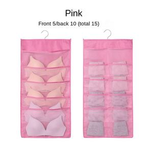 Double-Sided Wall-Mounted Wardrobe Organizer Hanging Storage <b>Bag</b> for Bras Socks Underwear Fabric Household Storage Solution - Product Image 4