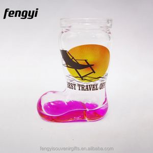 Vasos de chupito de cristal personalizados con calcomanía de palmera y lagarto, vasos de chupito con diseño de bota de vaquero - Product Image 4