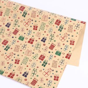 Papier de soie d'emballage cadeau personnalisé avec motif script Joyeux Noël et finition métallique brillante pour les fêtes - Product Image 1
