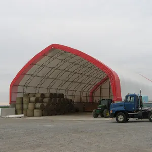 هيكل مؤقت محمول مثالي 30x50m كبير مزدوج خيمة مستودع truss