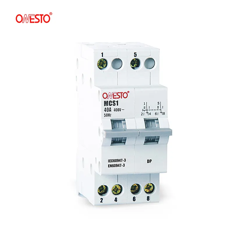 Onesto Manual Changeover Switch 40A 2 Pole Changeover Switches Din Rail Type MCS240