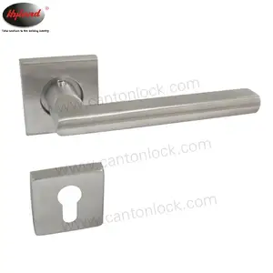 Maniglia per serratura da infilare in acciaio inossidabile per ingresso Hyland OEM NC046 rosetta quadrata, serratura a leva in legno.