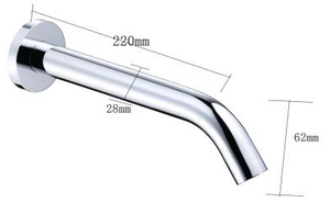 Bathroom Wall Mount Gold <strong>Chrome</strong> <strong>Faucets</strong> <strong>Brass</strong> Automatic <strong>Faucet</strong> - Product Image 2