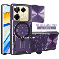 Étui de protection pour téléphone avec caméra coulissante de haute qualité Lichicase pour Infinix Note 40 Pro, coque rigide antichoc