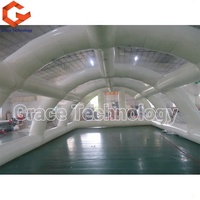 Dôme de piscine gonflable transparent, couverture de piscine imperméable pour l'extérieur