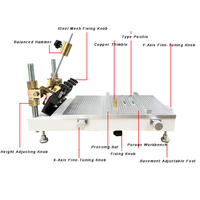 Impresora de plantilla manual de alta precisión Shengdian SMT, máquina de impresión de PCB plana pequeña de 220V para placas de circuito PCB
