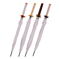 Longue poignée japonais Anime parapluie épée nouveauté démon tueur samouraï paraguas soleil pluie dessin animé Katana Cosplay parapluie