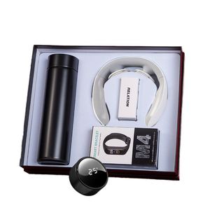 Set de Regalo Ejecutivo Corporativo: Masajeador de Cuello Promocional y Batería Externa Portátil para Clientes Empresariales - Product Image 2