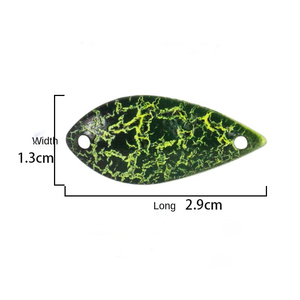 NOUVEAU OEM Lames de spinner métalliques lisses <span class=keywords><strong>pour</strong></span> eau douce 2.5/3.5/5g, outil d'attraction <span class=keywords><strong>pour</strong></span> <span class=keywords><strong>la</strong></span> pêche, accessoires de leurres, Plaice Dohna - Product Image 5