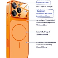 Compatible avec les coques de téléphone en verre Corning magnétique gaufré givré pour modèles 11-17