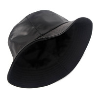 Yukaihe Premium Kwaliteit PU Lederen Petten, Eenvoudige Lege PU Lederen Bucket Hats, Op Maat Gemaakte PU Lederen Bucket Hats
