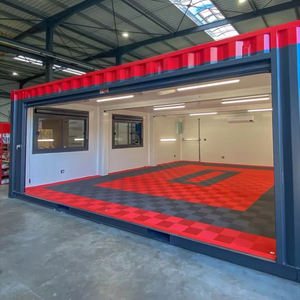 Garage Conteneur Extensible Contemporain de 20 pieds avec Panneau Sandwich pour 2 Places de Parking et Utilisation en Entrepôt - Product Image 1