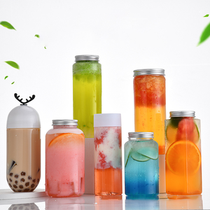 Bán buôn <span class=keywords><strong>300ml</strong></span>/500ml/600ml xách tay rỗng đồ uống bao bì nhựa chai nước trái cây với cap - Product Image 3