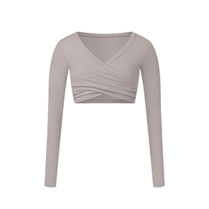 Camisetas de Yoga de Manga Larga para Mujer, Cómodas, Suaves, de Secado Rápido, Ligeras, Transpirables, Elásticas en Cuatro Direcciones - Product Image 4