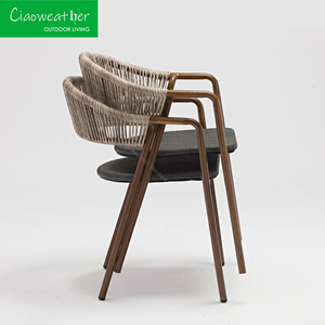 Wedding Outdoor <strong>Chair</strong> Furniture <strong>High</strong> <strong>Back</strong> Aluminium Metal Patio Rattan <strong>Garden</strong> <strong>Chairs</strong> Set - Product Image 4
