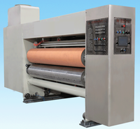 Nouvelle machine automatique royale haute vitesse pour impression flexographique trois couleurs, rainurage, découpe, pliage, collage, cerclage et transfert sous vide